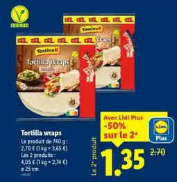 Lidl Tortilla wraps offre