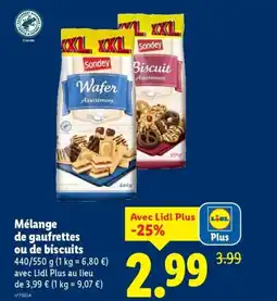 Lidl Mélange de gaufrettes ou de biscuits offre