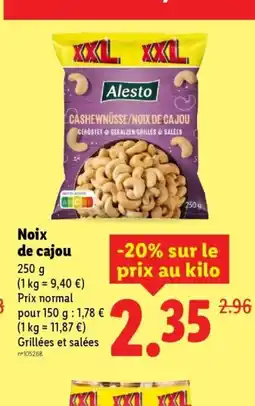 Lidl Noix de cajou offre