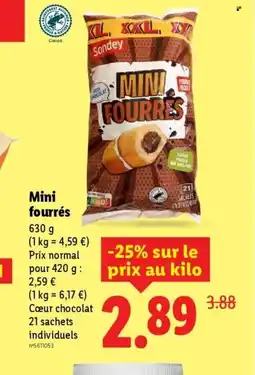 Lidl Mini fourrés offre