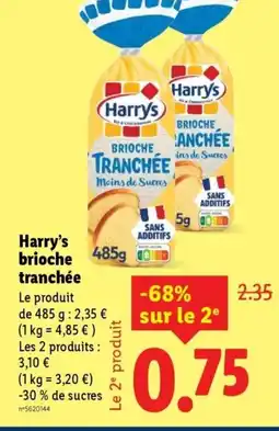 Lidl HARRYS brioche tranchée offre