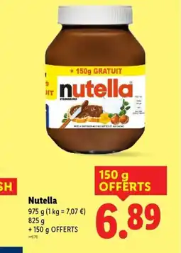 Lidl NUTELLA offre