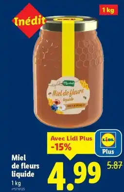 Lidl Miel de fleurs liquide offre