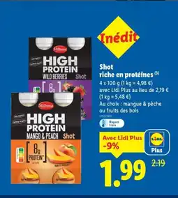 Lidl Shot riche en protéines offre