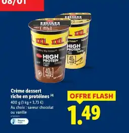 Lidl Crème dessert riche en protéines offre