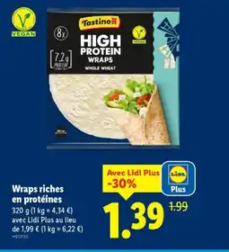 Lidl Wraps riches en protéines offre