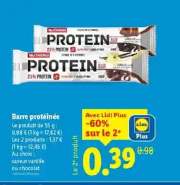 Lidl Barre protéinée offre