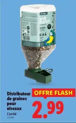 Lidl Distributeur de graines pour oiseaux offre
