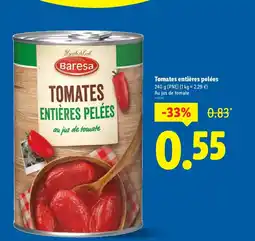 Lidl Tomates entières pelées offre