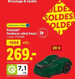 Lidl PARKSIDE Tondeuse-robot Smart offre