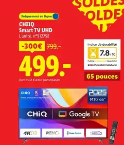 Lidl CHIIQ Smart TV UHD offre