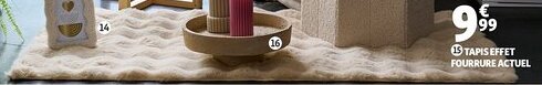 Auchan Tapis effet fourrure actuel offre