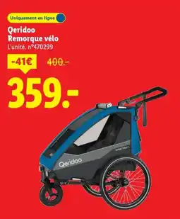 Lidl Qeridoo Remorque vélo offre