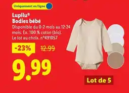 Lidl LUPILU Bodies bébé offre