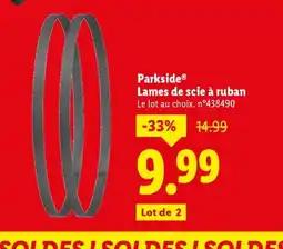 Lidl PARKSIDE Lames de scie à ruban offre