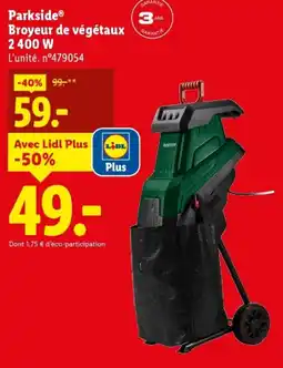 Lidl PARKSIDE Broyeur de végétaux offre