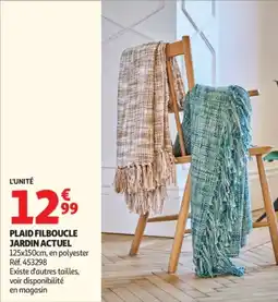 Auchan Plaid filboucle jardin actuel offre