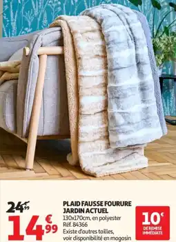 Auchan Plaid fausse fourure jardin actuel offre