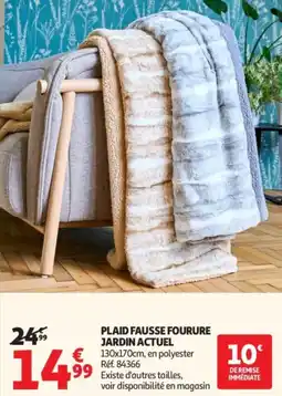 Auchan Plaid fausse fourure jardin actuel offre