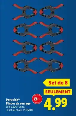 Lidl PARKSIDE Pinces de serrage offre
