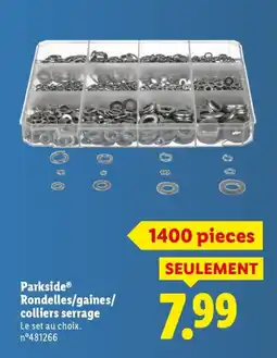 Lidl PARKSIDE Rondelles/gaines/ colliers serrage offre
