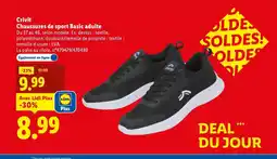 Lidl CRIVIT Chaussures de sport Basic adulte offre