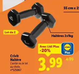 Lidl CRIVIT Haltère offre