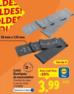 Lidl CRIVIT Élastiques de musculation offre