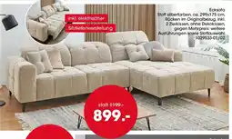 Möbel Martin Ecksofa Stoff silberfarben offre