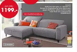 Möbel Martin Ecksofa Stoff Cord dark-grey offre