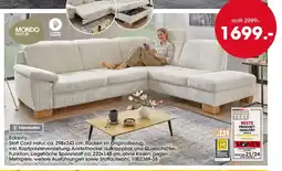 Möbel Martin Ecksofa Stoff Cord natur offre