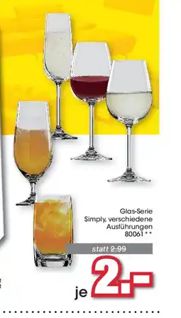 Möbel Martin Glas-Serie Simply, verschiedene Ausführungen offre