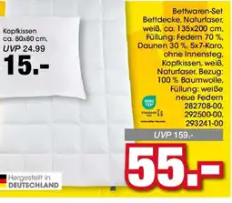 Möbel Martin Bettwaren-Set Bettdecke, Naturfaser, weiß offre