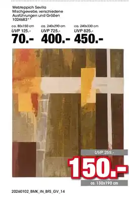 Möbel Martin Webteppich Sevilla Mischgewebe, verschiedene Ausführungen und Größen offre