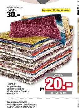 Möbel Martin Hochflor- teppich Mixos unterschiedliche Machart und Struktur offre