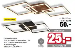 Möbel Martin Deckenleuchte Trail, schwarz oder coffee, LED offre