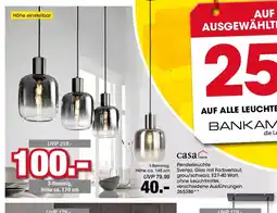 Möbel Martin Pendelleuchte Svenja, Glas mit Farbverlauf offre