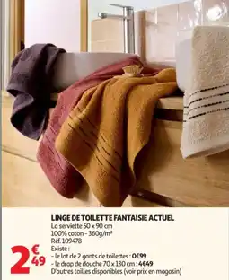 Auchan Linge de toilette fantaisie actuel offre