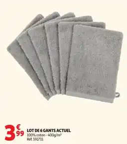 Auchan Lot de 6 gants actuel offre