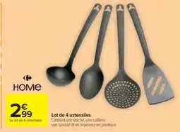 Carrefour Market Lot de 4 ustensiles offre
