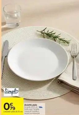 Carrefour Market Assiette plate offre