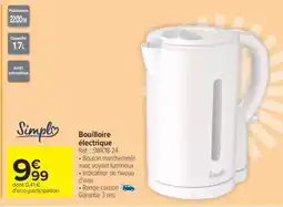 Carrefour Market Bouilloire électrique offre