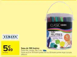 Carrefour Market Seau de 100 feutres offre