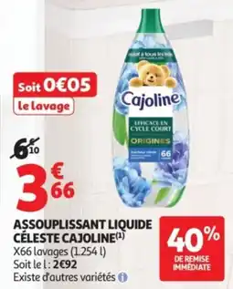 Auchan Assouplissant liquide céleste cajoline offre