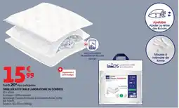 Auchan Oreiller ajustable laboratoire du sommeil offre