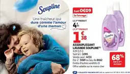 Auchan Assouplissant lavande soupline offre