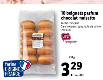Lidl 10 beignets parfum chocolat-noisette offre