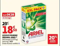 Auchan Lessive pourdre orignial ariel offre