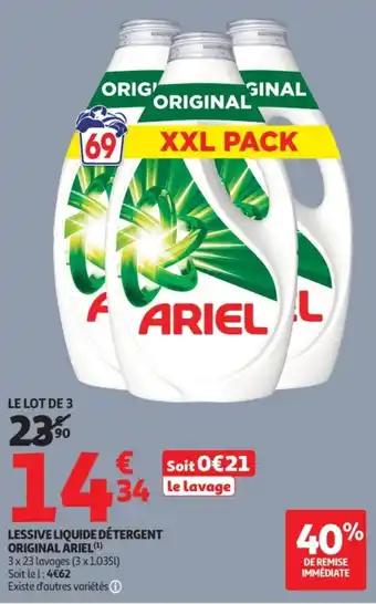 Lessive liquide détergent original ariel