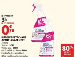 Auchan Pistolet détachant avant lavage k2r offre